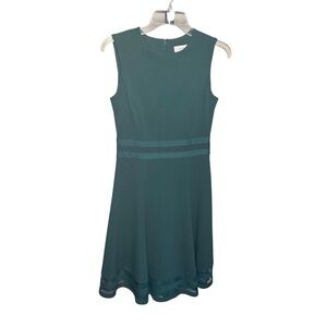 Calvin Klein Elegant Sleeveless Hunter Green Party Mini Dress Size 2 Christmas‎
